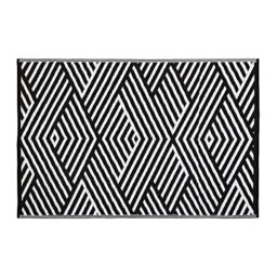 JVL Lightweight Reversible Plastic Woven Outdoor Rug, 120x180cm, Geo