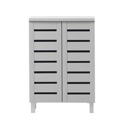 Timber Art Design UK Shoe Storage Cabinet Organiser,Shelving for Space Saving, Shoe Shelves, Cupboard Hallway Bedroom (33 x 60 x 87.2 cm, Light Grey)