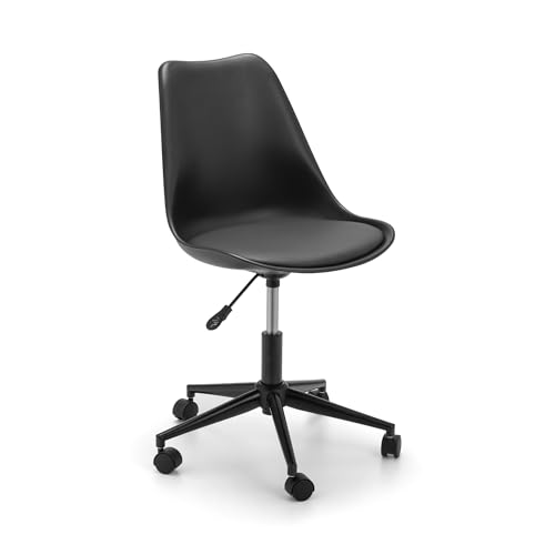 Julian Bowen Erika Office Chair - Black - Comfortable and Stylish Seating for Home Offices