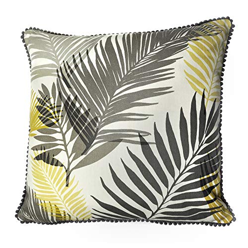 Fusion - Tropical - 100% Cotton Filled Cushion - 43x43 cm in Ochre