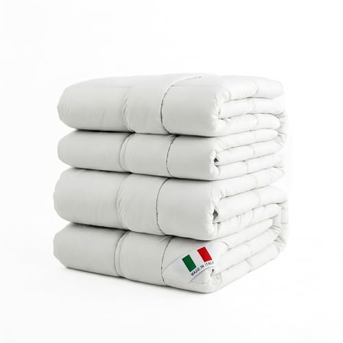 Italian Bed Linen Prestige 4 Seasons Duvet White,Single, 150x200cm