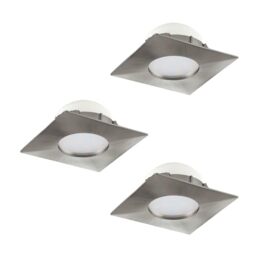 EGLO recessed spotlight Pineda, Ceiling Spot, Plastic in Matte Nickel