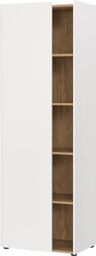 Germania Filing Cabinet 6002-633 GW-HASSELT, in White/Oak, The doors can be mounted on the right or left, FSC-certified, 62 x 188 x 42 cm (W x H x D)
