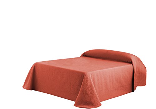 Eysa 200 cm 75 Percent Polyester 25 Percent Cotton Gravel Bedspread, Orange 09