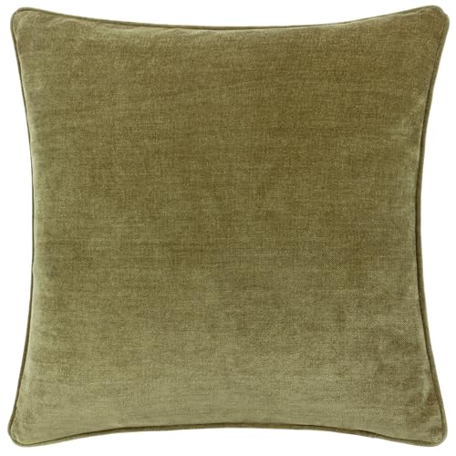 Yard Heavy Chenille Feather Filled Cushion (Olive, 50 x 50 cm)