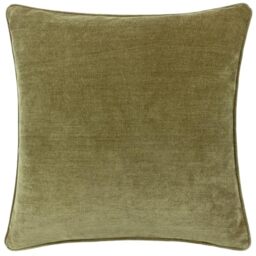 Yard Heavy Chenille Feather Filled Cushion (Olive, 50 x 50 cm)