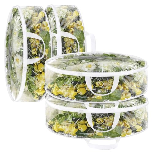 "Ram?? Clear Wreath Storage Christmas Wreath Garlands Storage Bag With Zip Window 30"""