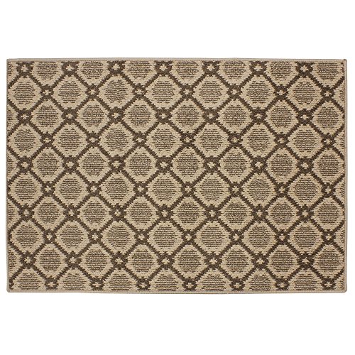 JVL Florence machine Washable Medium Entrance Runner Mat, Polypropylene/ Latex, Brown,, 120 x 80 x 1.2 cm