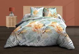 Le linge de Jules ‎220 x 240 cm – Aquarel Cotton Duvet Cover with 2 Pillowcases, Multi-Colour, Aquarel, 220 x 240 cm