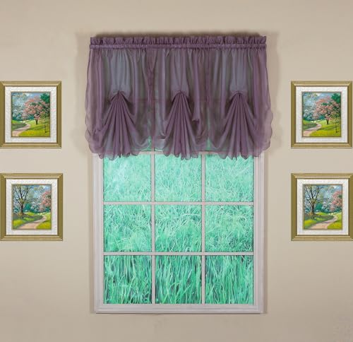"Today's Curtain Emelia Original Voile Fan Insert, Amethyst, 30"" W x 40"" L"