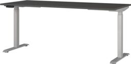 Germania Desk 7909-640, in graphite/silver, el. height-adjustable, 180 x 120 x 80 cm (WxHxD)