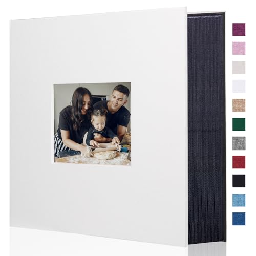 Artmag Photo Album 4x6 600 Large Capacity Linen Album Book Holds 600 Horizontal and Vertical Photos for Family Wedding Anniversary (600 Pockets, White)