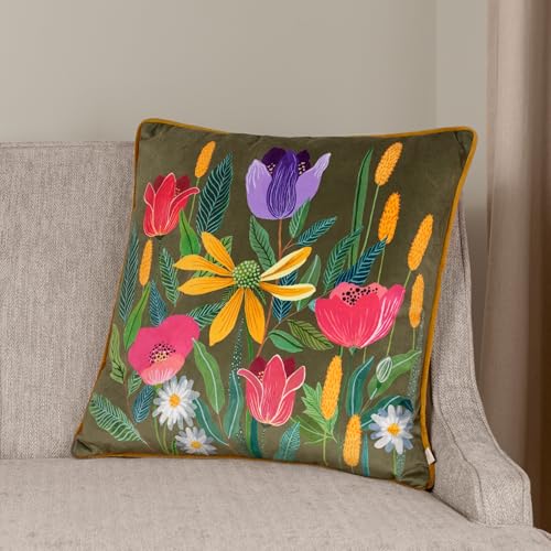 furn. Wylder Nature House of Bloom Celandine Feather Filled Cushion - Twin Pack