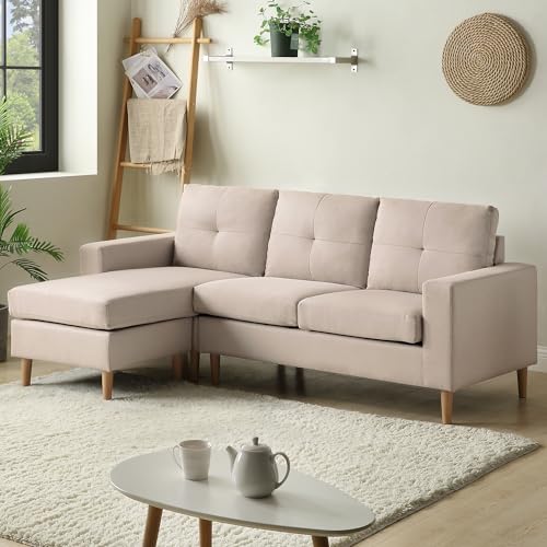 ModernLuxe Seater Sofa, Modern Fabric Corner Sofa with Removable