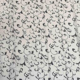Gedy Curtain 240x200cm Corinzia White-Black