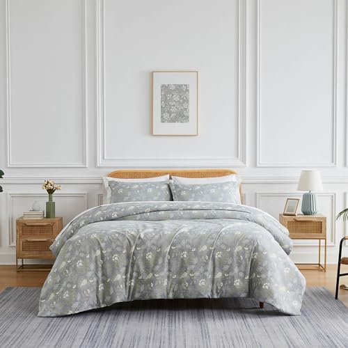 Southshore Fine Living, Inc. Infinite Blossom Collection - Twin Bedding Set, Premium Bedding, All-Season Down Alternative, Easy Care, Oversized 2-Piece Lightweight Comforter Set, Twin/XL, Blue