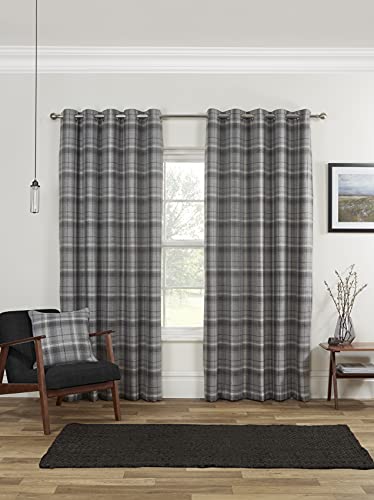 Sundour Carnoustie Blackout Curtains 66x72 Grey