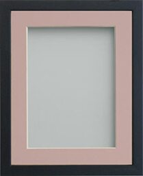 Frame Company Jellybean Range Black Wooden 30x20 inch Picture Photo Frame with Pink Mount for Image A2 * Choice of Colours & Sizes* Fitted with Perspex