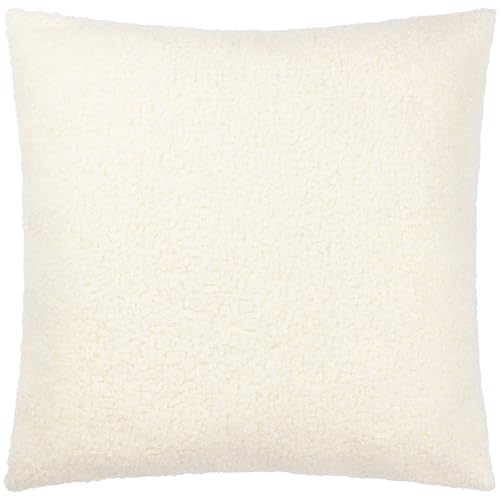 Yard Cabu Cushion Cover – Scandi Minimalist Chunky Boucle Textured Decorative Case (Ecru - 55x55cm)