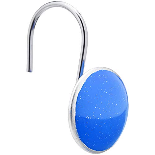 Amazon Basics Shower Curtain Hooks - Button, Blue