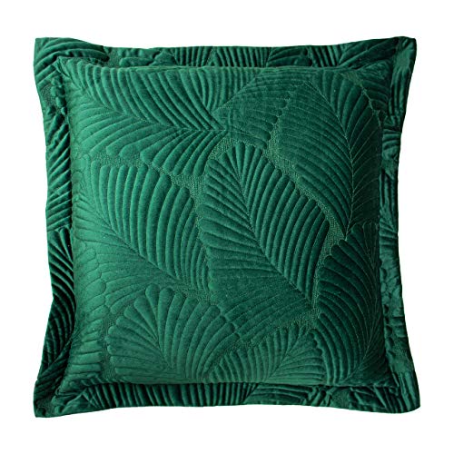 Paoletti Palmeria Feather Filled Cushion, Emerald, 60 x 60cm