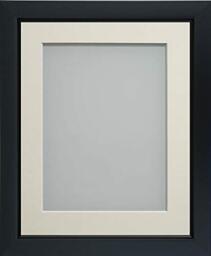 Frame Company Ainsworth Range Black A3 Picture Photo Frame with Ivory Mount for Image A4 * Choice of Sizes* Fitted with Real Glass