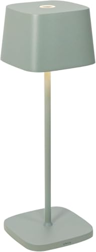 Zafferano, Ofelia Pro, Rechargeable Cordless Table Lamp with Touch Controls, Also Usable as an Outdoor Lamp, Dimmer, 2200-3000 K, Height 29 cm, Sage Green Colour