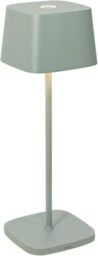 Zafferano, Ofelia Pro, Rechargeable Cordless Table Lamp with Touch Controls, Also Usable as an Outdoor Lamp, Dimmer, 2200-3000 K, Height 29 cm, Sage Green Colour
