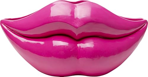Kare Design Vase Lips, Pink, Modern, Flower Vase, Handmade, for Dried Flowers, Lips Motif, Living Room, 28 x 56 x 27 cm (H x W x D)