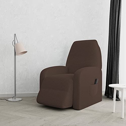 Italian Bed Linen Fashionable cover for reclining chairs, Brown, One Size