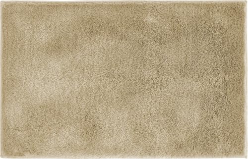 andiamo Florida Non-Slip Bath Mat, Bathroom Rug, Soft and Fluffy, Bath Mat, Non-Slip Washable Shower Mat, Bath Mat for Bathroom, 50 x 80 cm, Taupe