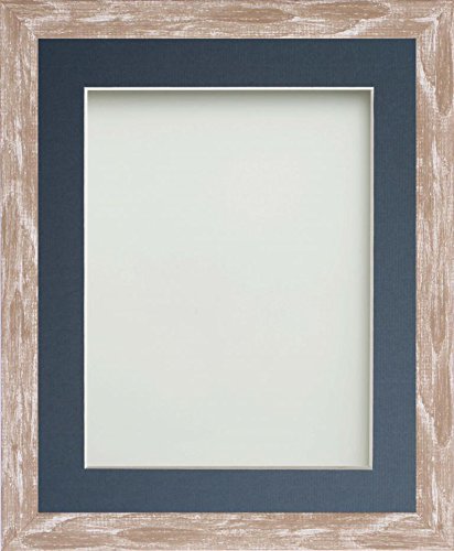Frame Company Camber Range Picture Photo Frame with Blue Mount for Image Size 6 x 4-Inch, Brown, 10 x 8-Inch