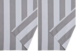 Sleepdown Striped Large Beach Towel Soft Microfiber Absorbent Swimming Pool Travel Camping Bath Sauna Gym Yoga with Bag - Grey - (160 x 90cm) (Pack of 2)