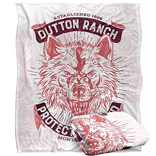 Yellowstone Yellowstone Protect The Land Wolf Silky Touch Super Soft Throw Blanket 152 X 127 Cm