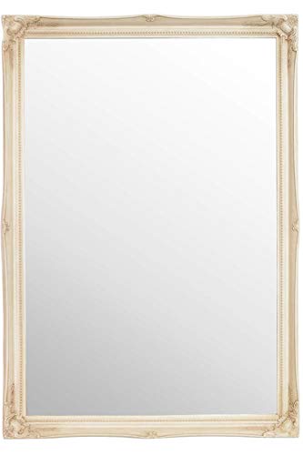FRAMES BY POST FULL LENGTH IVORY Dressing/Hall Mirror complete with Premium Quality Pilkington's Glass - Overall Size: 49 inches x 16 inches (40cm x 124cm)