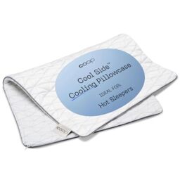 Coop Home Goods - Cooling Pillowcase for Hot Sleepers - Lulltra Cool Technology - Bamboo Derived Viscose Rayon and Jacquard - Smooth Breathable Both Sides Pillow Case Hidden Zipper (Queen)