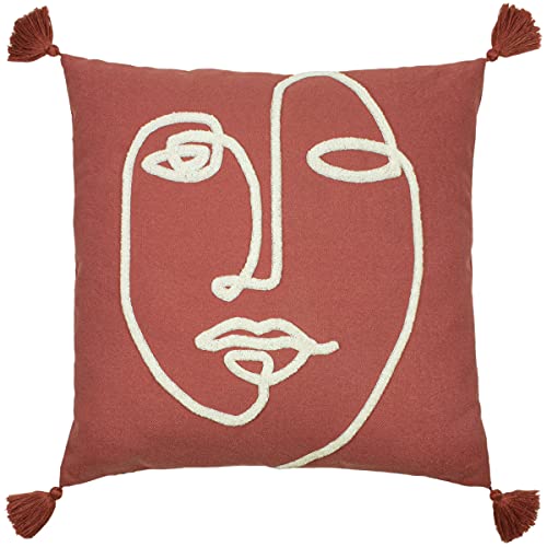 furn. Uno Face Cushion Cover, Red Clay, 45 x 45cm