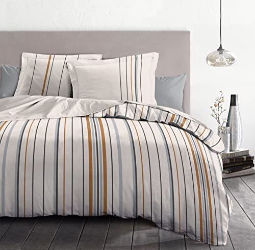 Home Linge Passion - Duvet Cover - 3 Pieces - 100% Cotton - 57 Thread Count - Double - 240 x 260 cm - Bellamy Pink
