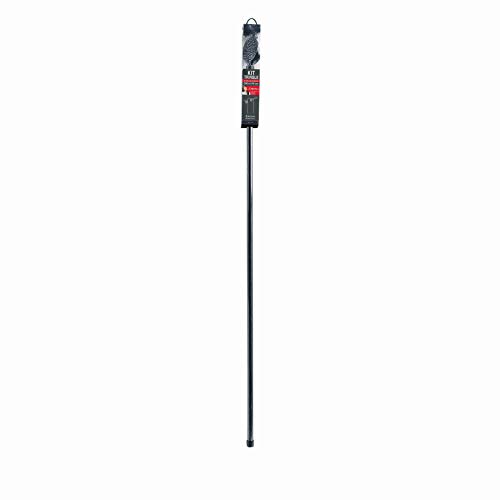 Douceur d'Intérieur Decorative Extendible Curtain Rod Kit 19 mm 120  210 cm Patina Bubble Black/Silver