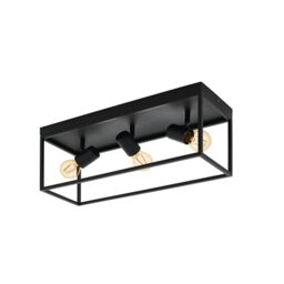 Eglo Silentina Flush Ceiling Light, Industrial Design Living Room, Kitchen