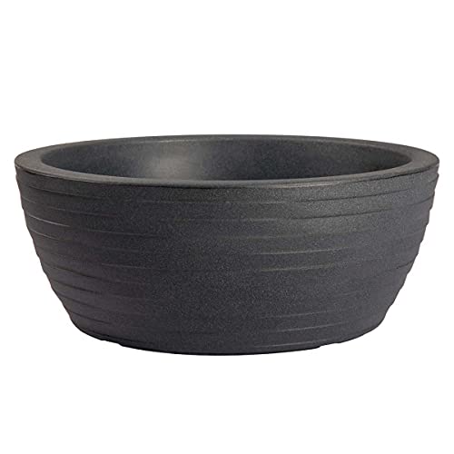 Nicoli THETIS Elegance VASE 40 cm R094, Resin, Anthracite Grey, 16CM
