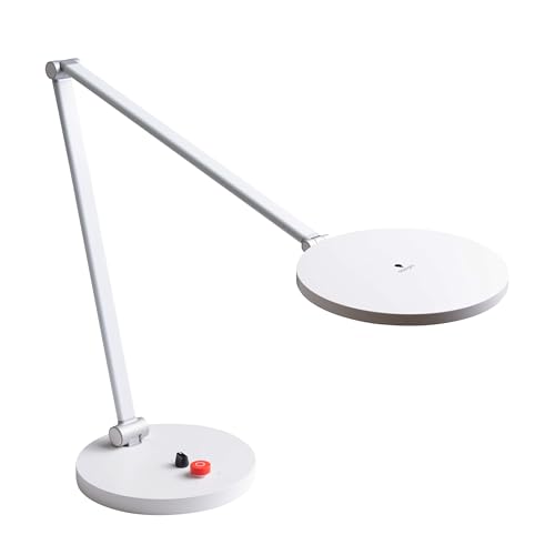 Tricolor LED LAMP - Dimmable Eye Caring Lamp, Daylight 3 Colour temperatures, 95+ CRI, Designed with Bold and Visible switches, Table Lamp, White