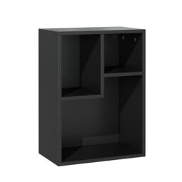 VECELO 2-Tier Bookcase, 3 Cube Bookshelf with Height Difference Shelves, Floor Standing Storage Display Unit for Living Room, Bedroom, Home Office