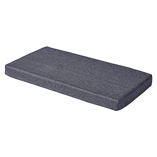 "Grey Bench seat Chair Pads Non-Slip Rubber Back Indoor Swing/Settee Cushion 48""X 18"" inch"