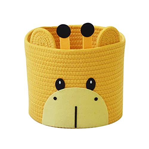 T&T Homewares Small Giraffe Baskets for Baby Diaper Organizer, Nursery Storage, Nursery Room Decor, Kids Room Organizer, Cat Dog Toy Storage