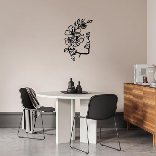 Stylish Black Decorative Metal Wall Accessory, 48 x 70 cm, 100% Metal, 1.5 cm Thick, Perfect for Modern Home Decor & Unique Wall Art