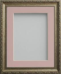 Frame Company Brompton Bronze 10x8 Photo Frame with Pink Mount for 8x6