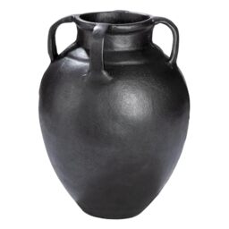 GILDE Antigua Aluminium Vase – Grey – Round – Height 25 cm x Diameter 20 cm – Waterproof Flower Vase