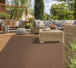 "Mia's Teppiche ""Lara"" In- & Outdoor Rug, Flat Fabric, 60x110 cm, Brown"
