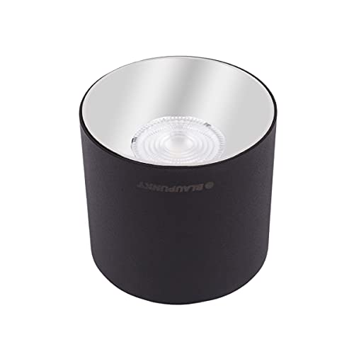 Blaupunkt LED Downlight Spot – Surface Mounted – Ceiling Lighting – 10W – Modern Design – 1000 Lumens – Flicker Free – Easy Installation – Black – Warm White 2700K – Beam Angle 60°